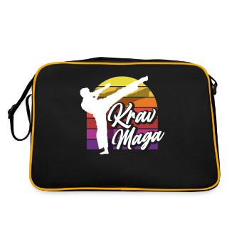 Krav Maga Retro - Retro Tasche - Schwarz/Gold - Hinten