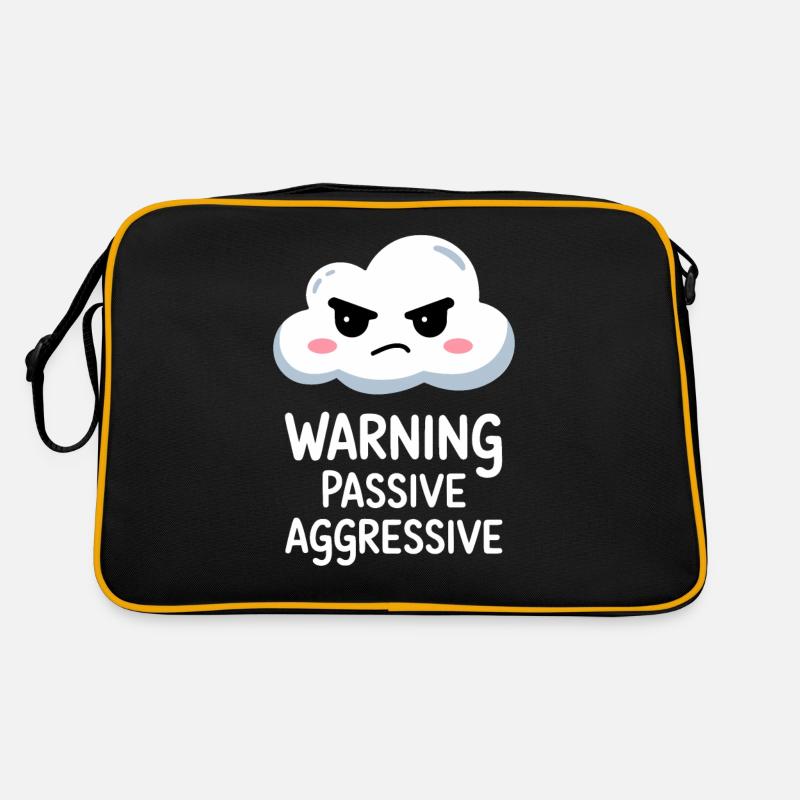 Avertissement Conception de cloud passif agressif Sac Retro