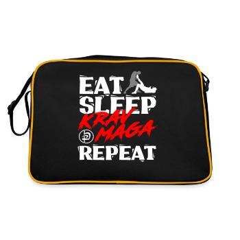 Krav Maga - Retro Tasche - Schwarz/Gold - Hinten