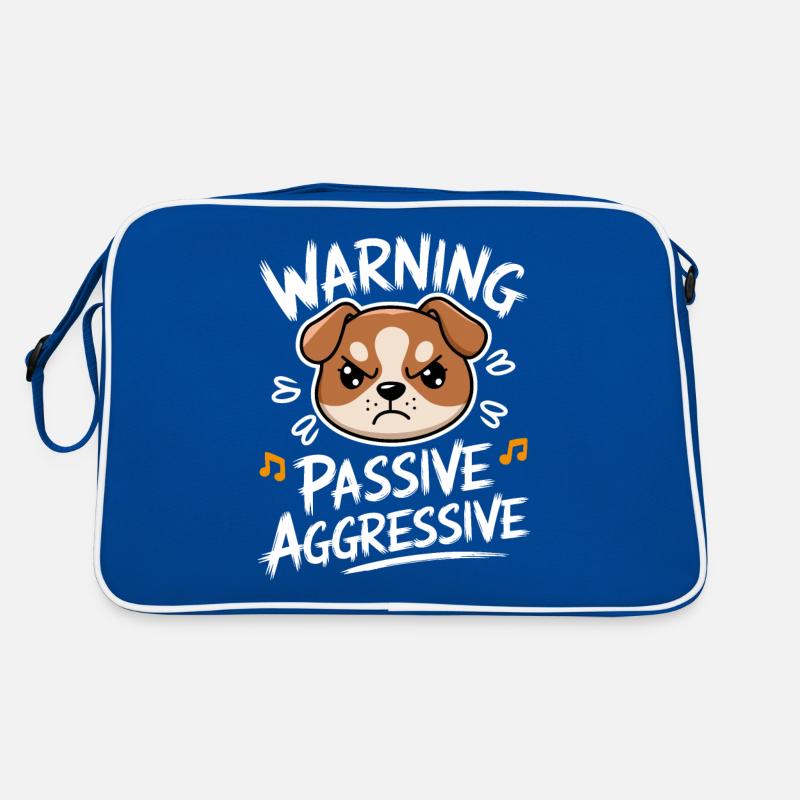 Warning Passive Aggressive Hund Retro Tasche