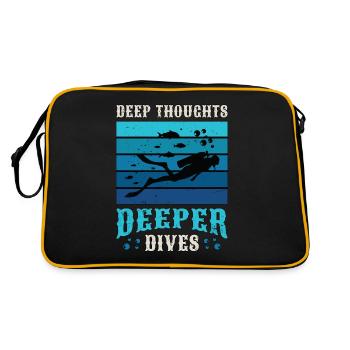 Plongée sous-marine Pensées profondes Plongées plus profondes Snorkeler - Sac Retro - noir/or - Dos