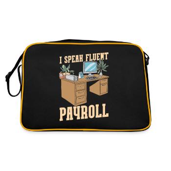 Hr Assistent - Retro Tasche - Schwarz/Gold - Hinten