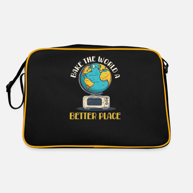 Bake Bake The World A Better Place Retro Bag