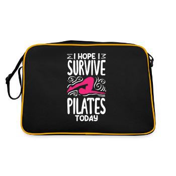J’espère que je survivrai au Pilates aujourd’hui - Sac Retro - noir/or - Dos