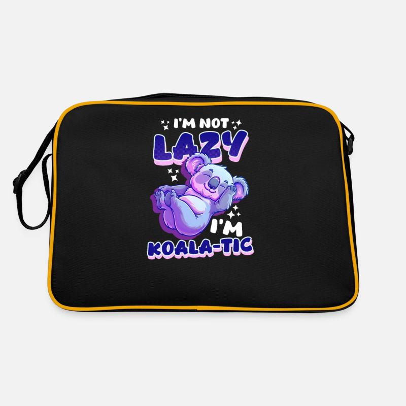 Koala Ich bin nicht faul, ich bin Koala-Tic Retro Tasche