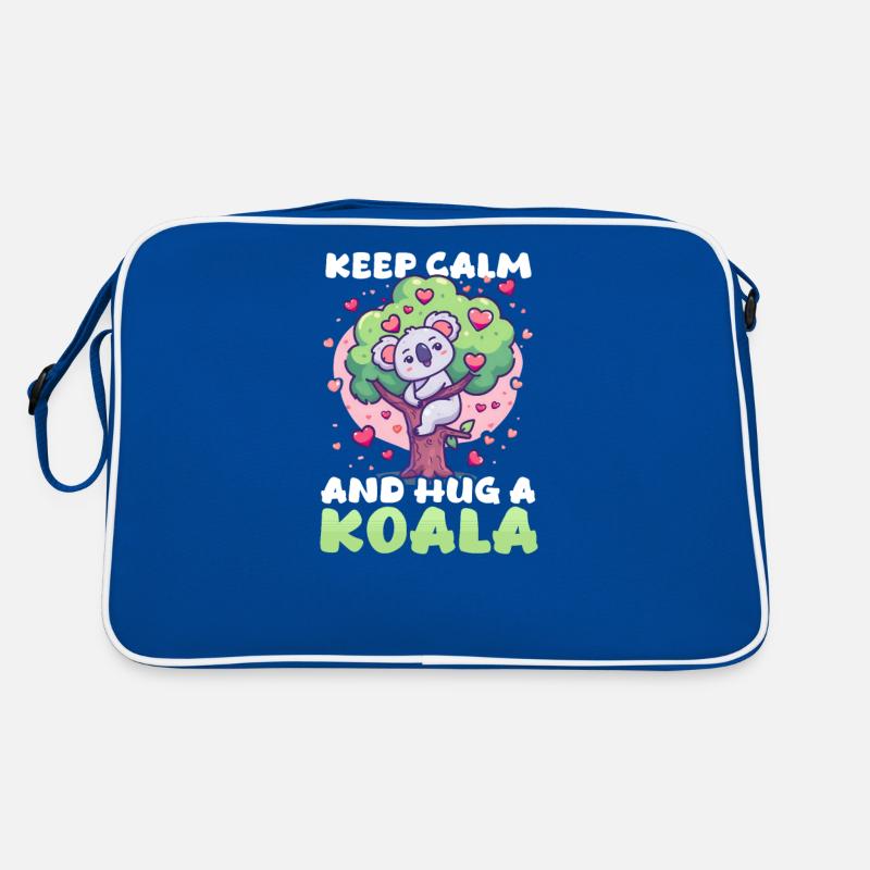 Koala Bleib ruhig und umarme einen Koala Retro Tasche