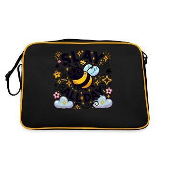 Slay All Day - Retro Tasche - Schwarz/Gold - Hinten