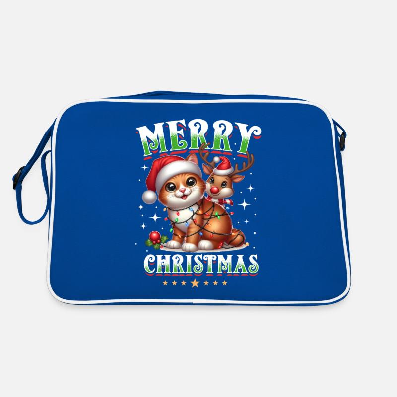 Noël Chat Renne Joyeux Noël Sac Retro