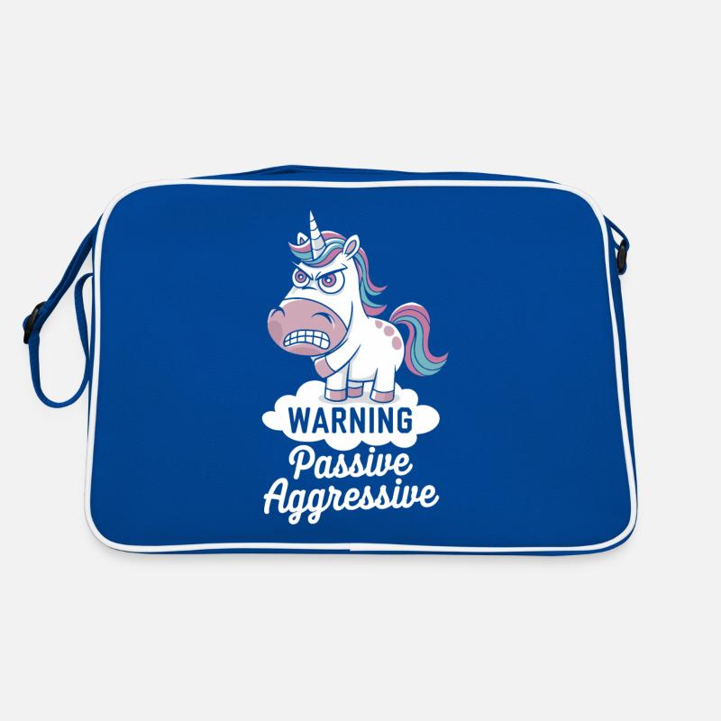 Warning Passive Aggressive Unicorn Retro Bag