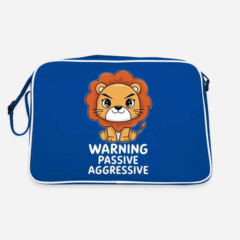 Warnung Vor Passiv Aggressivem Löwe Retro Tasche