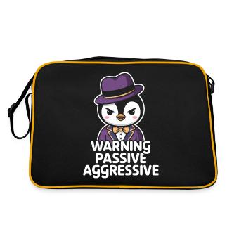 Avertissement Tenue de pingouin passif agressif avec chapeau - Sac Retro - noir/or - Dos