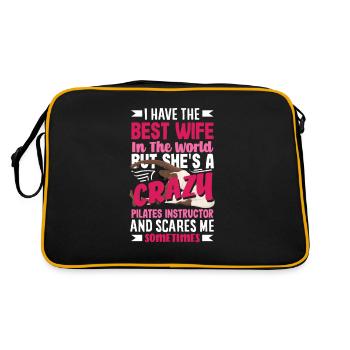 Meilleure épouse Instructeur de Pilates Crazy - Sac Retro - noir/or - Dos