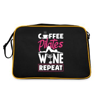Café Pilates Vin Répéter - Sac Retro - noir/or - Dos