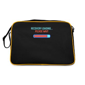 Genesung nach Rückenchirurgie Loading... Bitte warten - Retro Tasche - Schwarz/Gold - Hinten