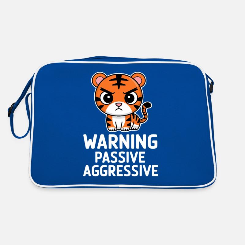 Warning Passive Aggressive Tiger Cartoon Retro Tasche