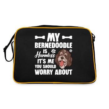 My Bernedoodle is harmless, to me you should - Retro Bag - black/gold - Back