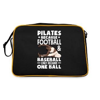 Cadeau Pilates drôle - Sac Retro - noir/or - Dos