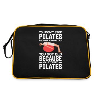 On ne vieillit pas à cause du Pilates - Sac Retro - noir/or - Dos
