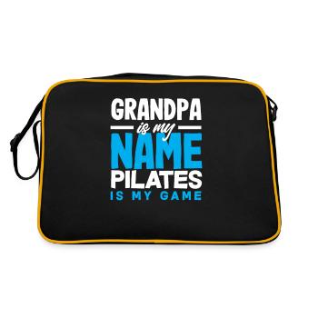 Pilates Grandpa est mon nom mon jeu - Sac Retro - noir/or - Dos