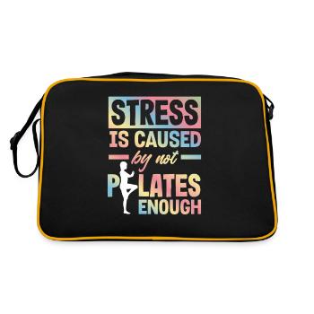 Le stress est causé par un manque de Pilates - Sac Retro - noir/or - Dos