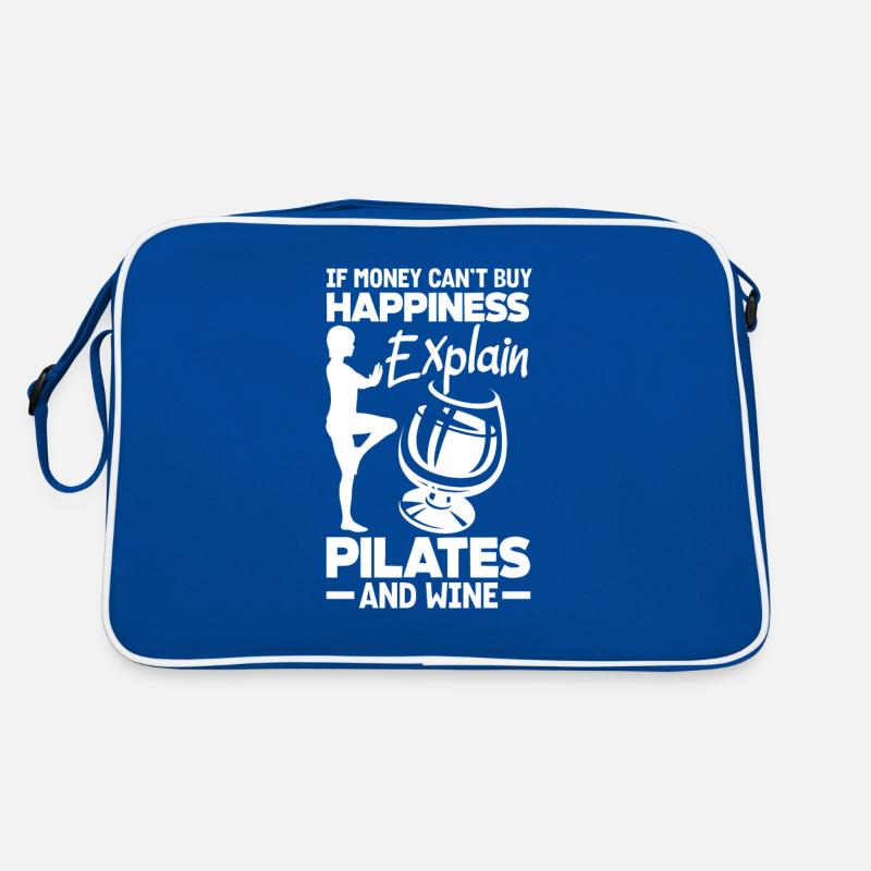 Explaining Pilates and wine happily Retro Bag