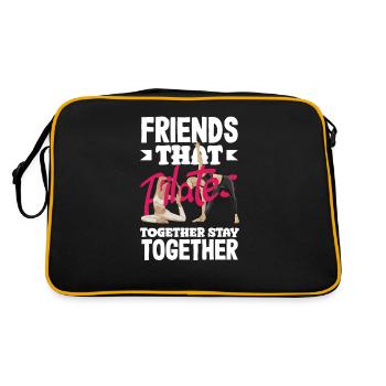 Les amis de Pilates restent ensemble - Sac Retro - noir/or - Dos