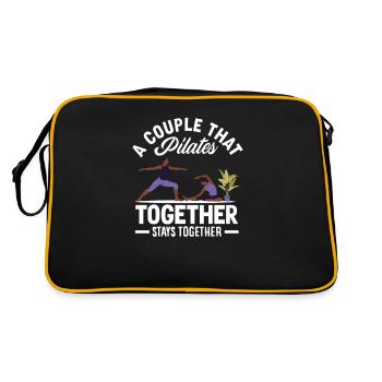 Couple de Pilates : Restez fort ensemble - Sac Retro - noir/or - Dos