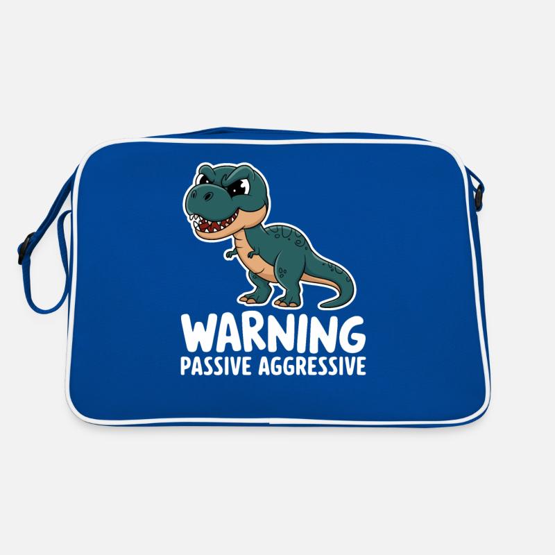 Warning Passive Aggressive Dino Humor Retro Bag