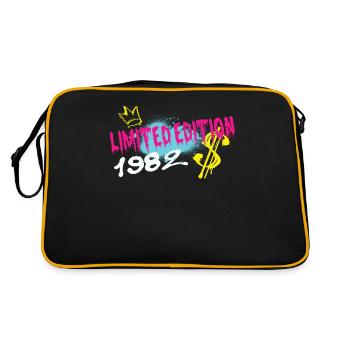 Edition Limitée 1982 Anniversaire Né 1982 - Sac Retro - noir/or - Dos