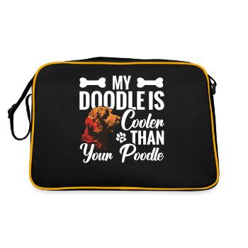 Mon doodle est plus cool que ton caniche - Sac Retro - noir/or - Dos