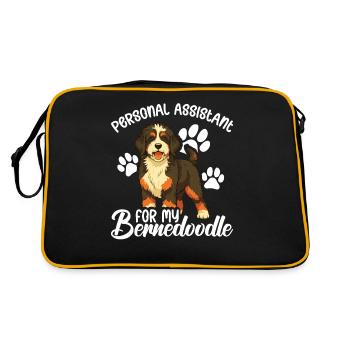 Personal assistant for my Bernedoodle - Retro Bag - black/gold - Back