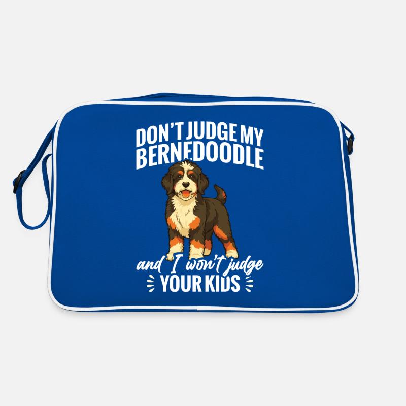 Verurteile Nicht Meinen Bernedoodle Und Ich Werde Retro Tasche