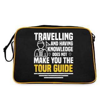 Traveling and having knowledge doesn't make you that - Retro Bag - black/gold - Back