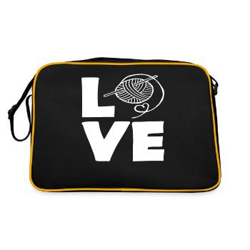 L’amour du tricot pour les créatifs - Sac Retro - noir/or - Dos