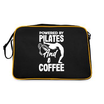 Propulsé par le Pilates et le café - Sac Retro - noir/or - Dos