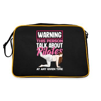 Attention : Cette personne parle de Pilates - Sac Retro - noir/or - Dos