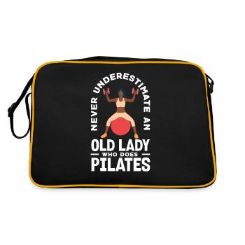 Ne sous-estimez jamais une vieille dame qui fait du Pilates - Sac Retro - noir/or - Dos