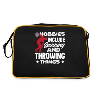 Lancer du disque Athlète Cadeau d’athlète - Sac Retro - noir/or - Dos