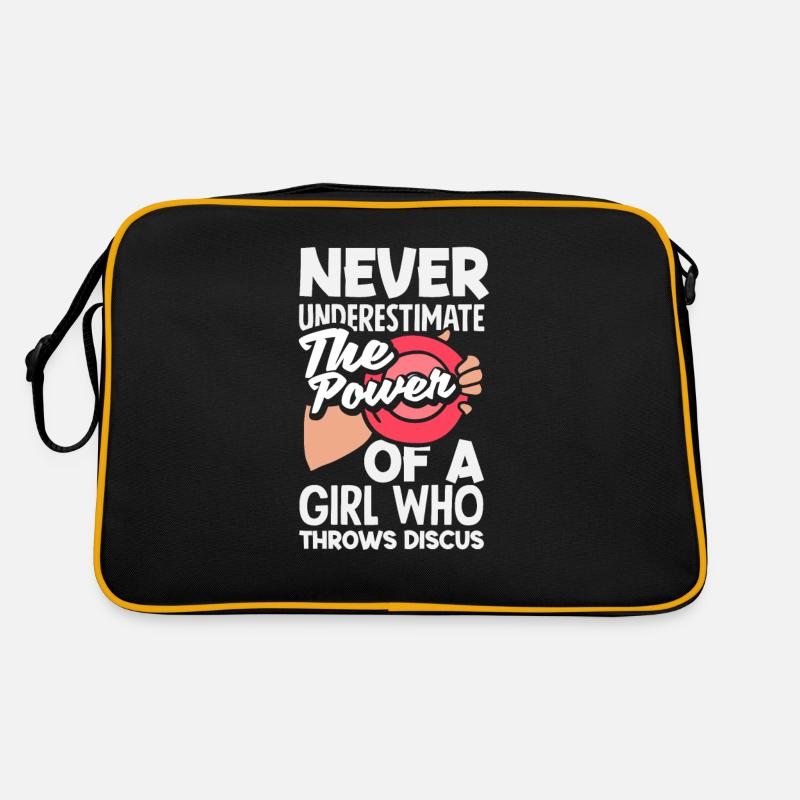 Diskus Diskuswurf Leichtathlet Sportler Geschenk Retro Tasche