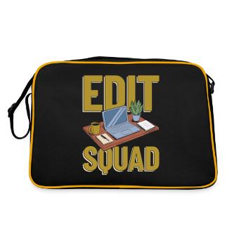 Editor Squad - Retro Bag - black/gold - Back