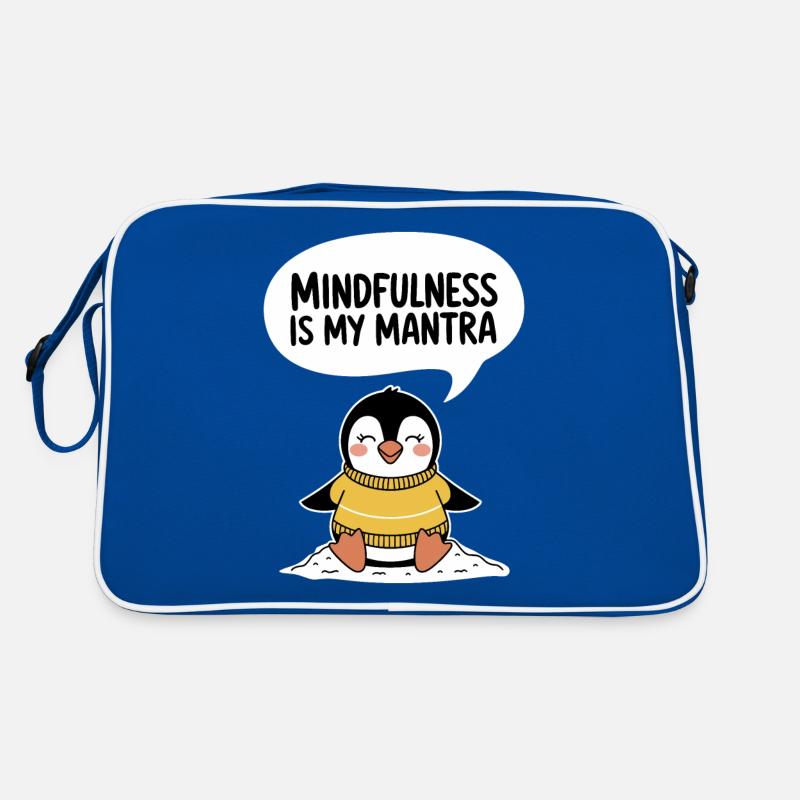 La pleine conscience est mon mantra Happy Penguin Sac Retro