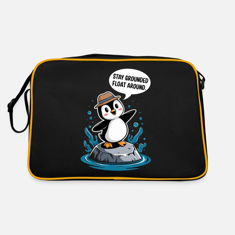 Stay grounded hover around penguin Retro Bag