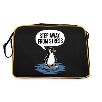 Penguin: Just switch off - Retro Bag - black/gold - Back