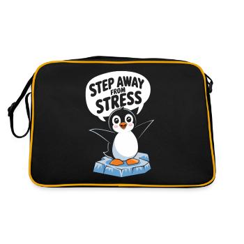 Le pingouin s’éloigne du stress - Sac Retro - noir/or - Dos