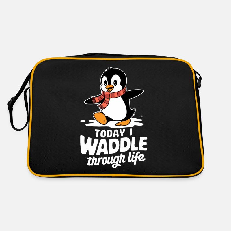 Today I'm waddling through life Penguin Retro Bag