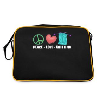 Peace Love Tricot Fait Main - Sac Retro - noir/or - Dos