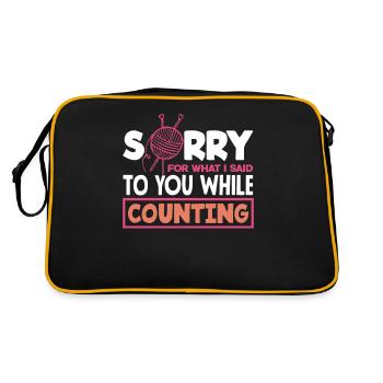 Désolé pour le tricot compté - Sac Retro - noir/or - Dos