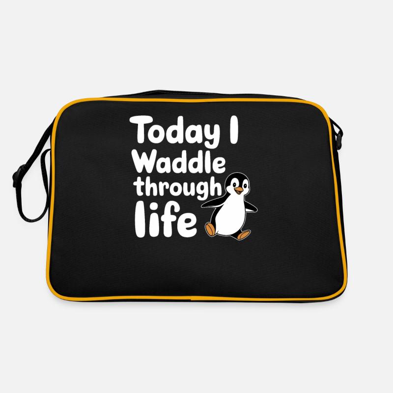 Today I'm waddling through life Penguin Retro Bag