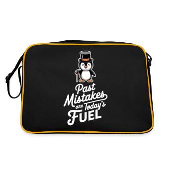 Past mistakes are the fuel of today - Retro Bag - black/gold - Back
