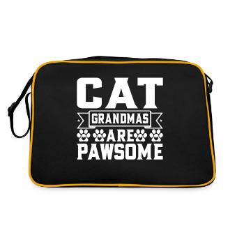 Cadeaux de grand-mère chat - Sac Retro - noir/or - Dos